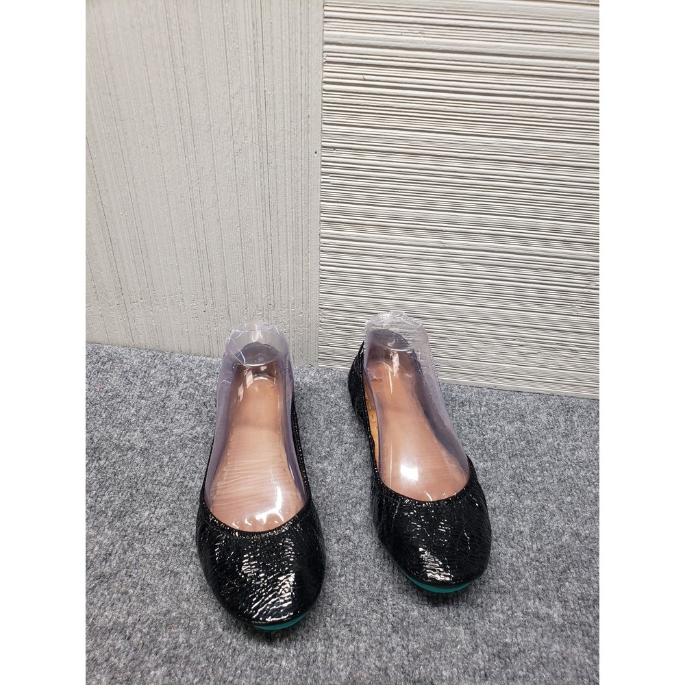 Tieks By Gavrieli Women Flat Ballet 8 Obsidian Black Patent Slip On Comfort Shoe